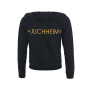 High quality sweatshirt-jacket with hood "JUCHHEIM" BLACK (size L/XL)