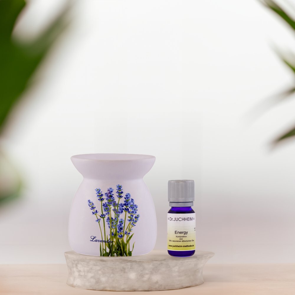 1x Duftstövchen/Aromalampe Lavendel & 1x Energy Öl